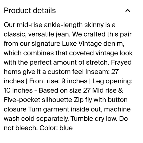 7 For All Mankind Mid Rise Ankle Skinny Jean - Picture 11 of 11